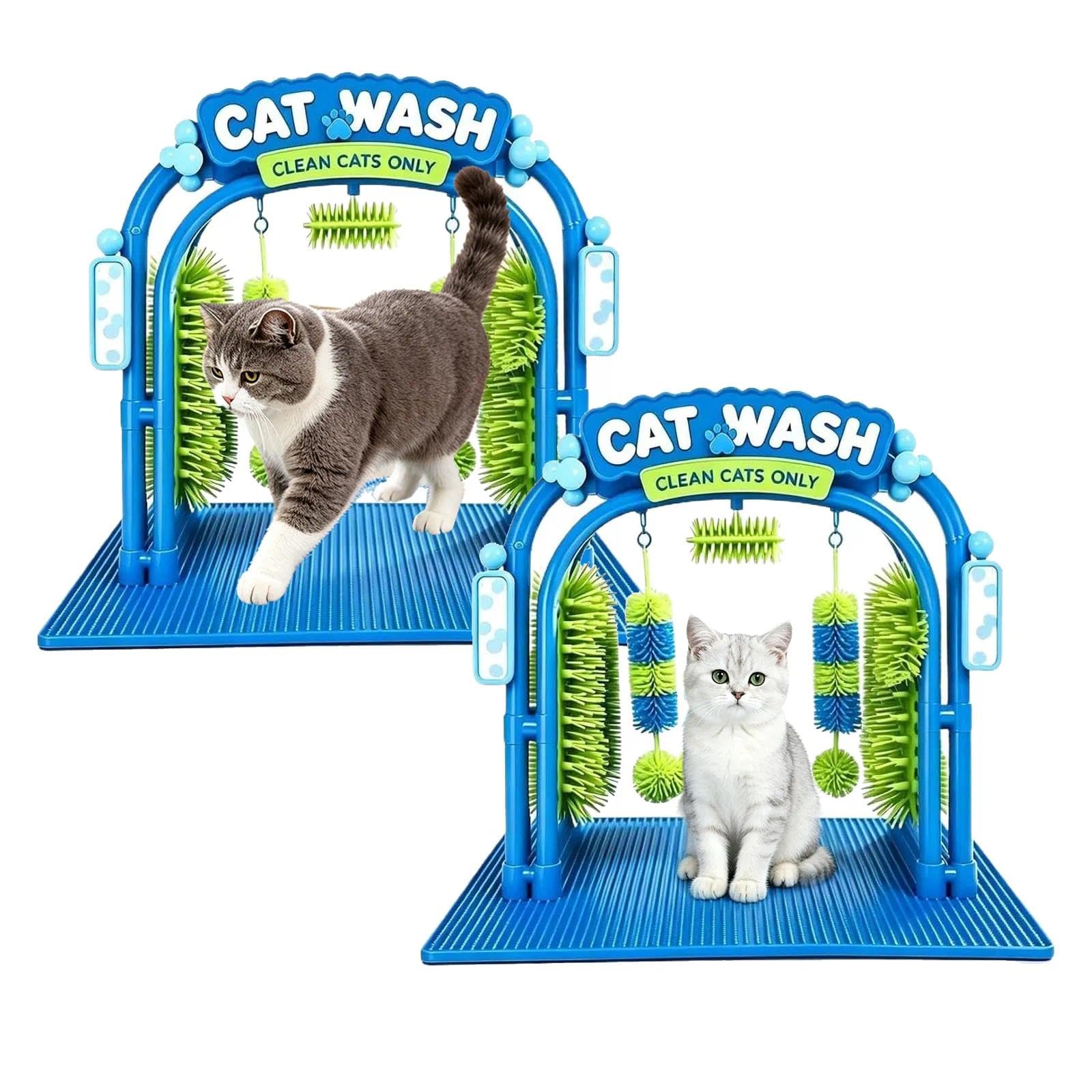 Cat Wash Grooming Station, Cat Car Wash Scratcher(2pcs)
