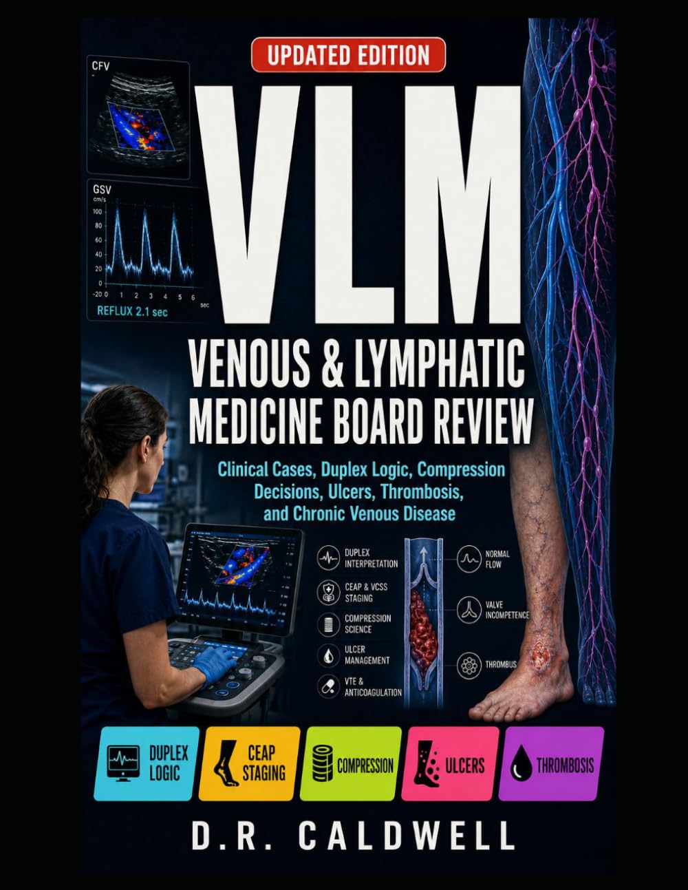 VENOUS AND LYMPHATIC MEDICINE BOARD REVIEW: Clinical Cases, Duplex Logic, Compression Decisions, Ulcers, Thrombosis, and Chronic Venous Disease