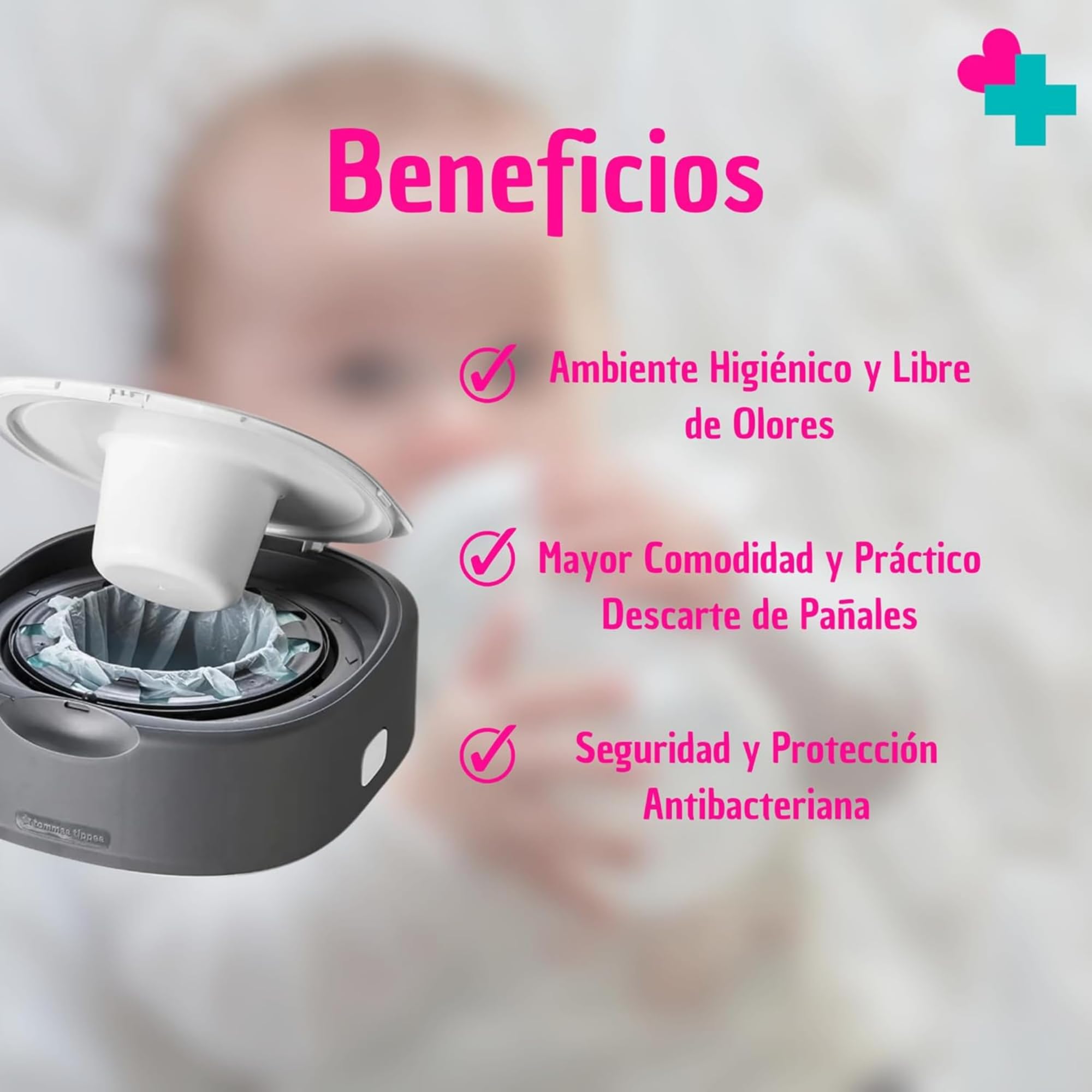 Pack 6 Cartuchos Papelera Pañales Bebe. Basura Pañales Bebe Compatible Tommee Tippee y Angelcare. Recambios Universales para Contenedor Pañales, Papelera Pañales y Pañalera. Ideal para Cubo Pañales