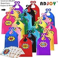 Vista 3 de ADJOY Calcomanías grandes para fiestas de superhéroes – Calcomanías recortadas con letrero de superhéroes – Suministros para fiestas de superhéroes