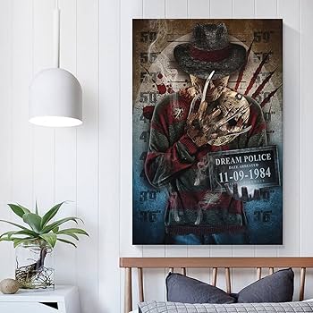 エルム街の悪夢　ホラー　映画　アート　フレディ・クルーガー　海外　ポスター　絵 Amazon.co.jp: エルム街の悪夢 フレディ・クルーガー ポスター