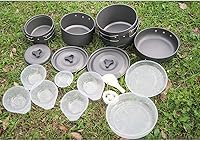 Vista 9 de Juego de ollas ligeras de 4 a 5 personas que acampan para actividades al aire libre