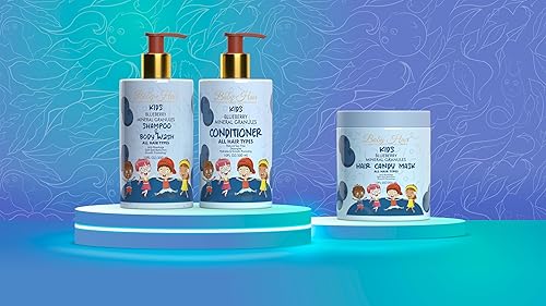 Miniatura 4 de Baby Hair - Juego de champúgel de baño para niños pequeños, acondicionador y mascarilla para el cabello, champú y acondicionador sin sulfato con