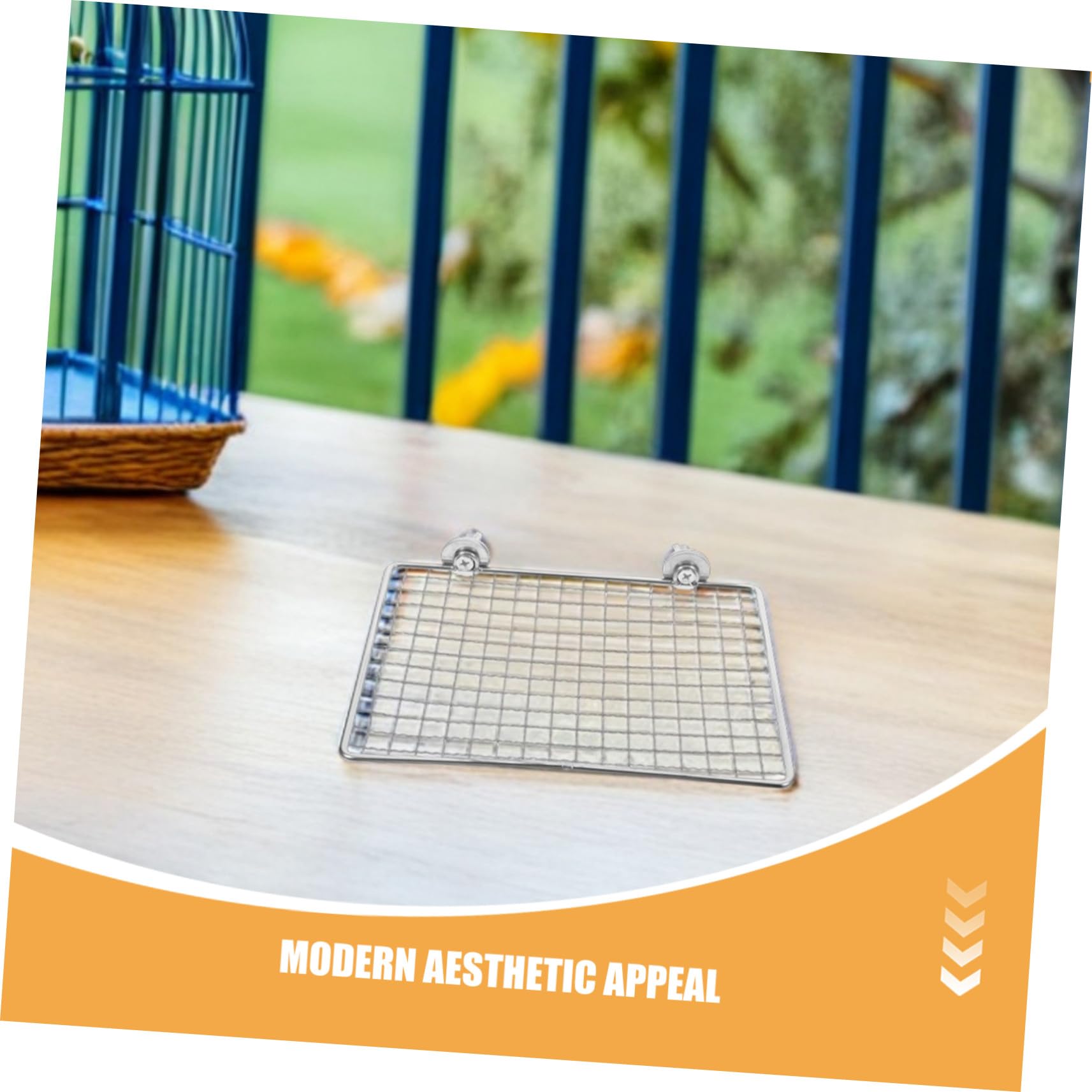 Plataforma de Percha para Pájaros 4 Piezas de Acero Inoxidable