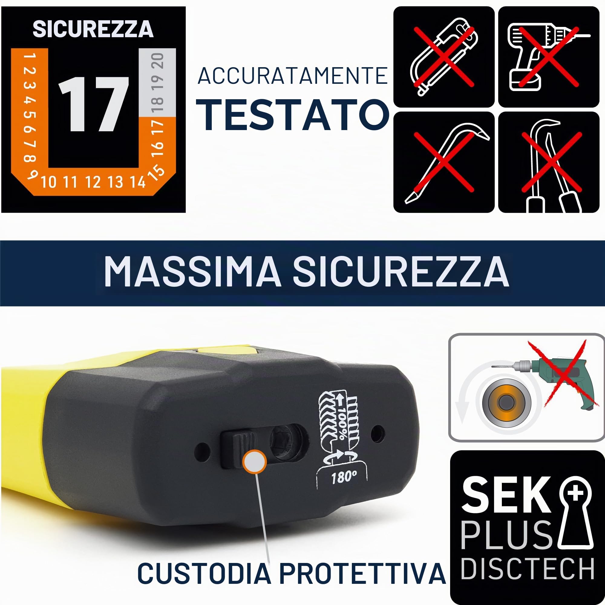 URBAN U9DY Luccheto Mini U Bloccadisco Moto Omologato SRA, Massima Sicurezza Completamente Testato, Arco ø15 Doppia Chiusura, Serratura ad Alta Sicurezza, Antifurto Universale per Moto Scooter