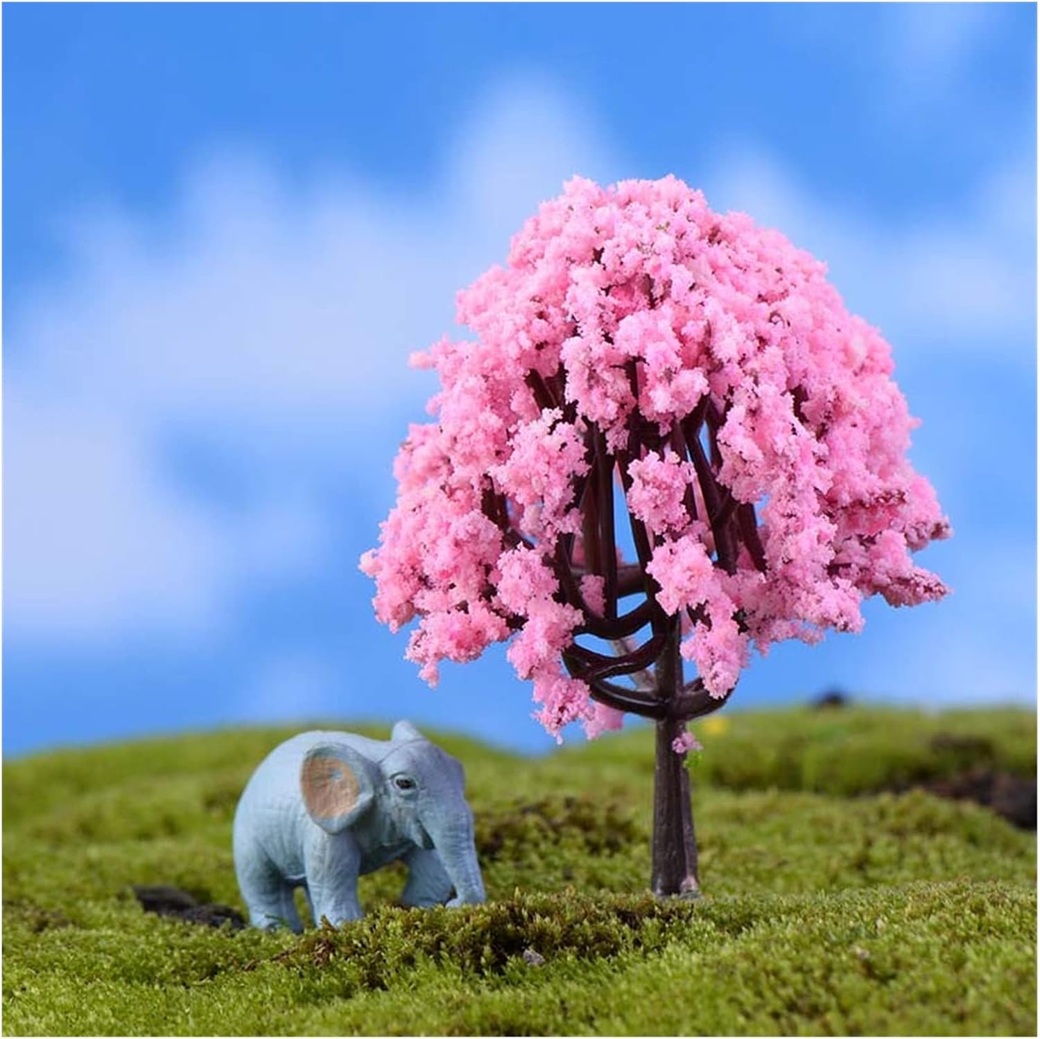 20pcs Simulation Mini Tree Fairy Miniatures Micro Landscape Resin Crafts Fake FlowerBonsai Figurine Garden Terrarium Accessories(4)
