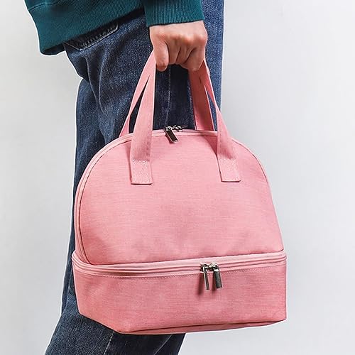 Miniatura 3 de Bolsa de almuerzo ligera para mujer, bolsa de almuerzo aislada Bento, bolsa compacta para oficina, viajes, picnic, bolsa térmica para almuerzo,