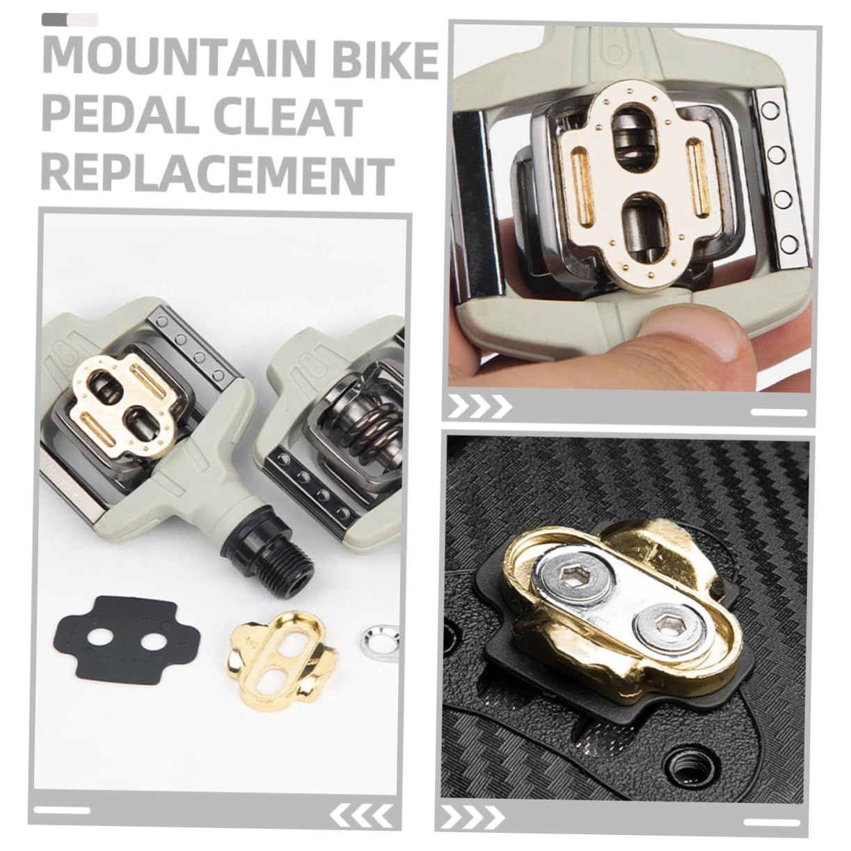 Anneome Sturdy Aluminum Alloy Bike Pedal Cleat Replacement Cycling Pedal Lock Shoes for Road Bike