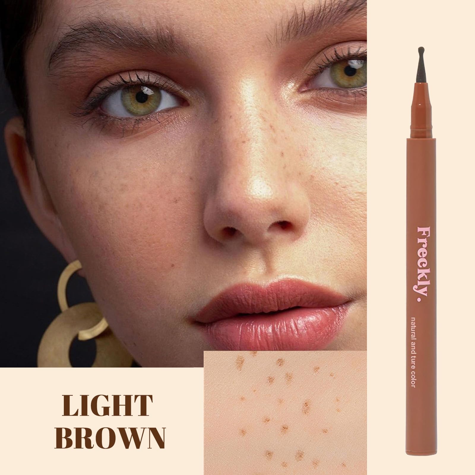 Natural, Realistic Faux Freckles with Felt Tip Applicator, Quick-Drying, Long-Lasting, Waterproof Freckle Pen - Image 2