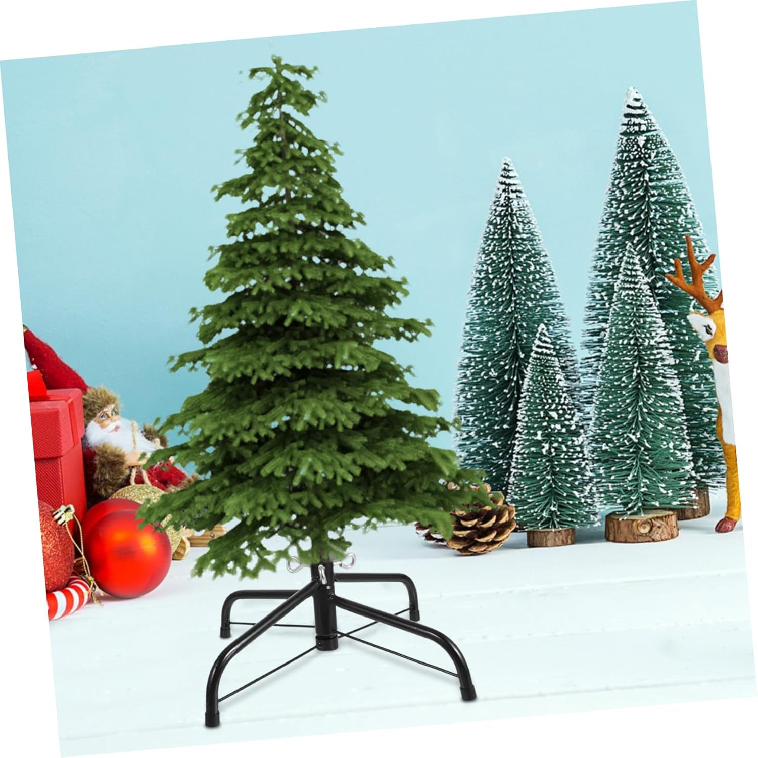 35cm Christmas Tree Iron Stand Metal Tree Stand Base for Christmas Decorations Folding and