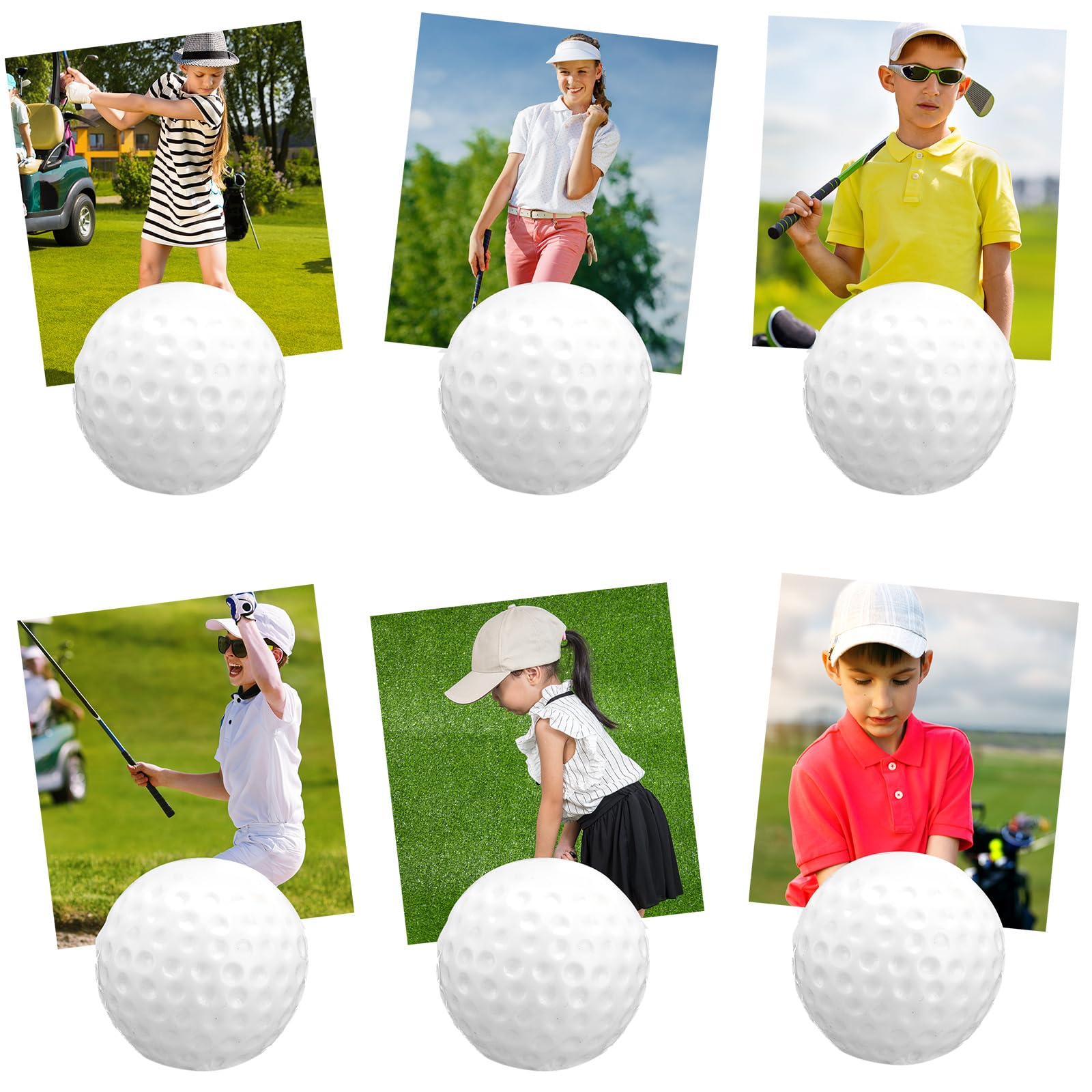 Leinuosen 24 Pcs Resin Golf Base Centerpieces Place Card Holder Golf Ball Shaped Table Number Holder Name Place Photo Stand for Office Menu Events Wedding Party