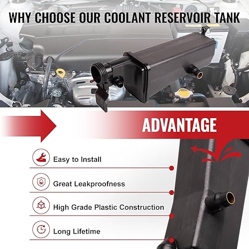 Miniatura 5 de TOPAZ Tanque de expansión de desbordamiento de refrigerante del radiador con sensor de nivel para BMW E46 E83 E53 X3 X5 320i, 323Ci, 323i, 325Ci,