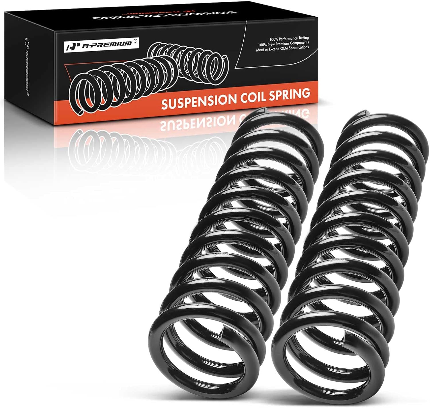 A-Premium 2Pcs Front Suspension Coil Spring Set Compatible with Chevrolet Chevelle 1969-1972, El Camino 1969-1970 & Oldsmobile Cutlass, Cutlass Supreme, F85 1968-1972 & Pontiac GTO, LeMans, Tempes