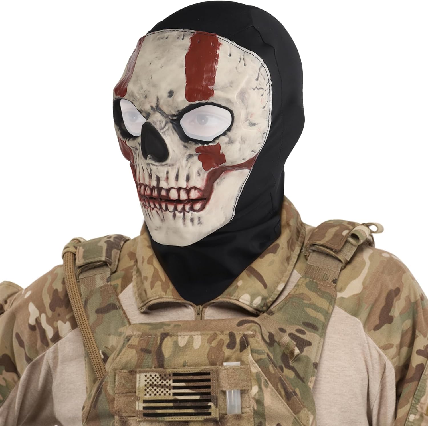 Halloween Horror Tactical Balaclava Mask Costume Headgear For Cosplay Airsoft Party, Scary Full Face Headgear