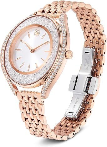 Swarovski Crystalline Aura Watch, Swiss Made, Metal Bracelet, Rose Gold Tone, Rose Gold-Tone Finish