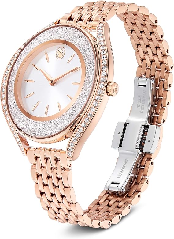 Swarovski Crystalline Aura Watch, Swiss Made, Metal Bracelet, Rose Gold Tone, Rose Gold-Tone Finish