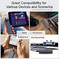 Vista 5 de fanxiang SSD externo de 2 TB - Unidad de estado sólido externa SSD portátil, 1000 MB/s, USB 3.2 Gen2 tipo C, aleación de aluminio, disco duro