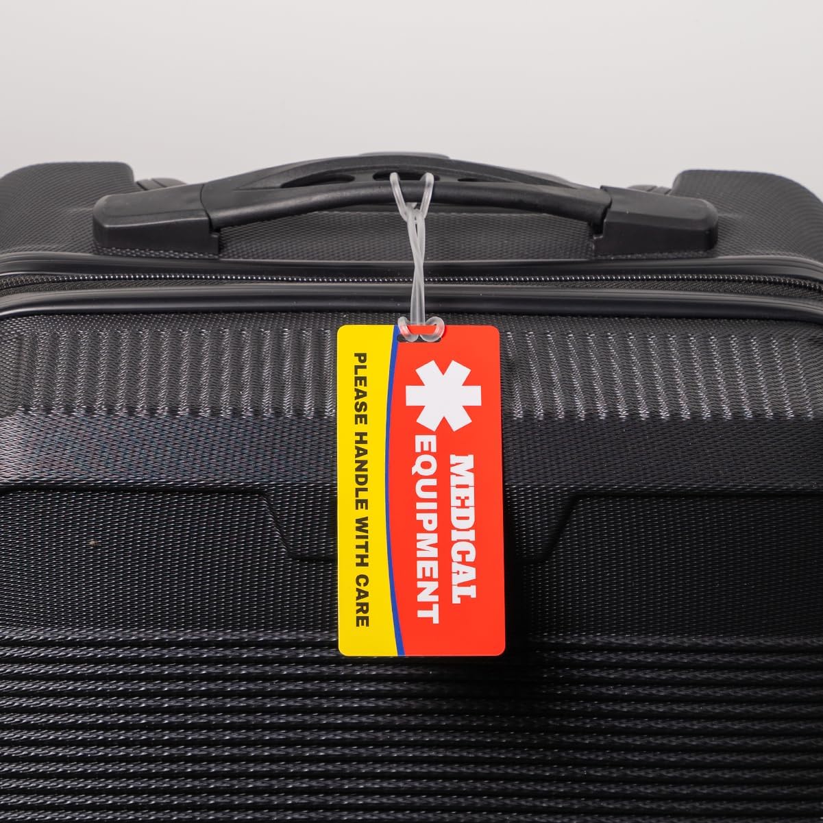 Medical Equipment Luggage Tag, Medical Equipment ID Identification Luggage Tag Medical Alert Bag Tag Travel Supplies (2.1" X 4.5", Medical Equip - Red)