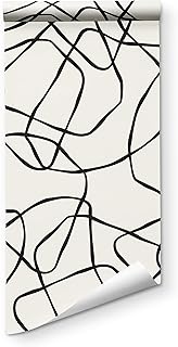Abstract Minimalistic Peel and Stick Wallpaper | Removable Self Adhesive...