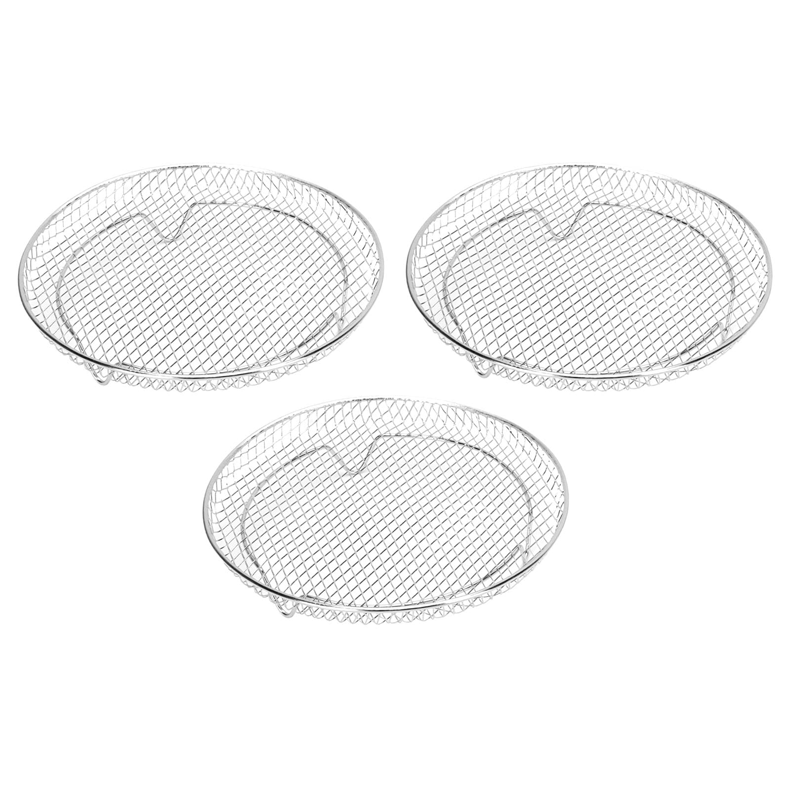 Support de friteuse à 3 couches en acier inoxydable SUS304 et grille de gril pour la cuisson