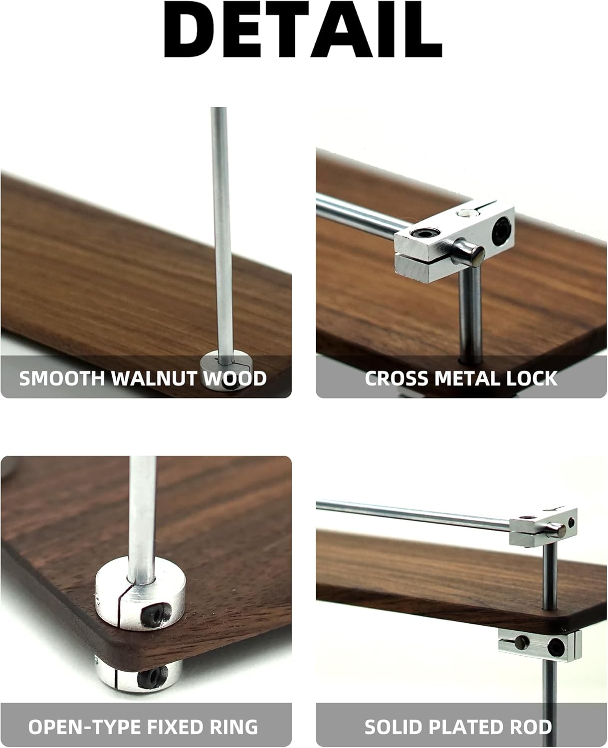 Industrial retro style coffee organizer shelf for desktop - Double Layered Desktop Organizer for Coffee Counter & Station with Walnut Touch