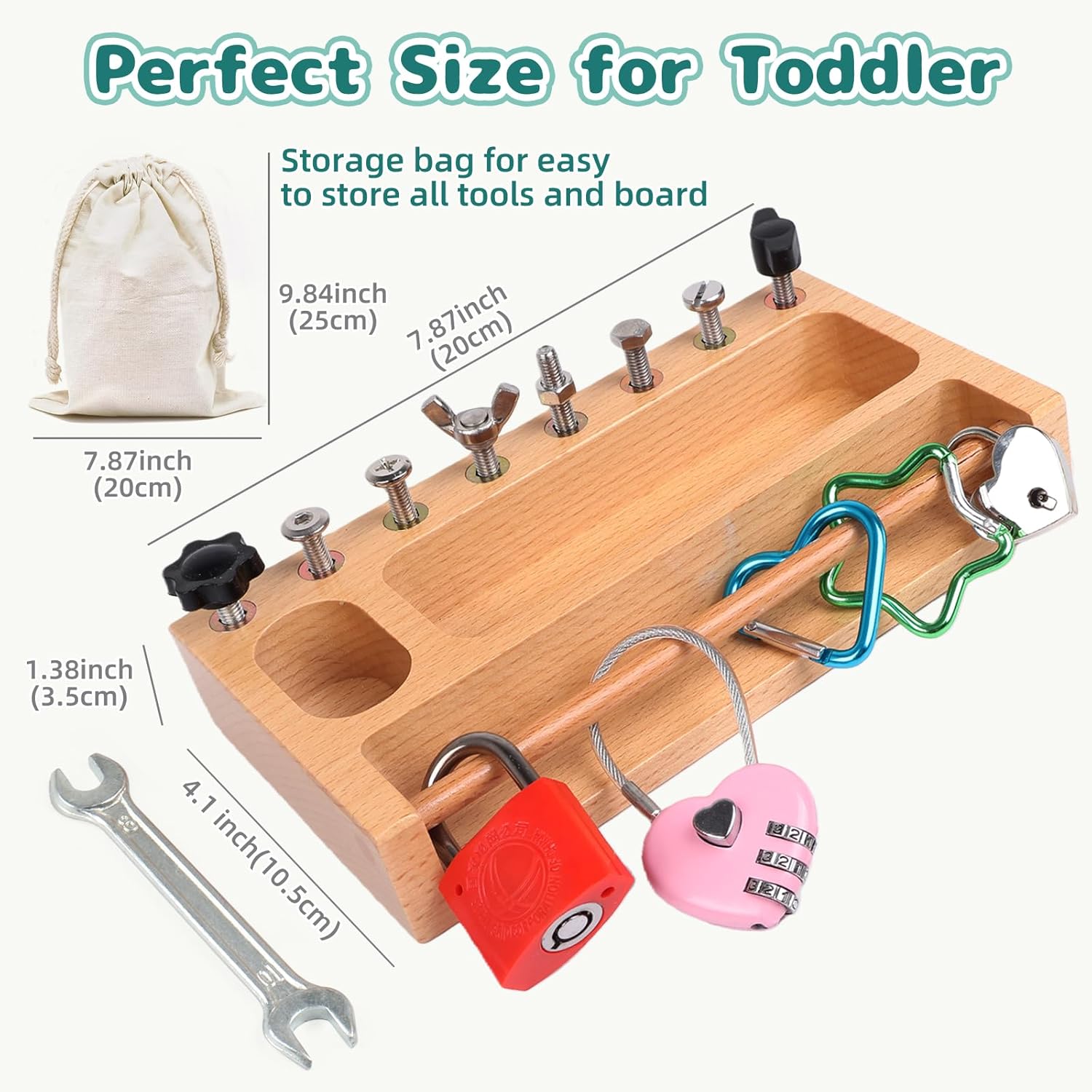 Montessori Screwdriver Board Set Lock and Key Toys Kids Tools Nuts and Bolts Montessori Toys for 3 4 5 Year Old Learning Practical Life Materials Fine Motor Skills Occupational Therapy Games