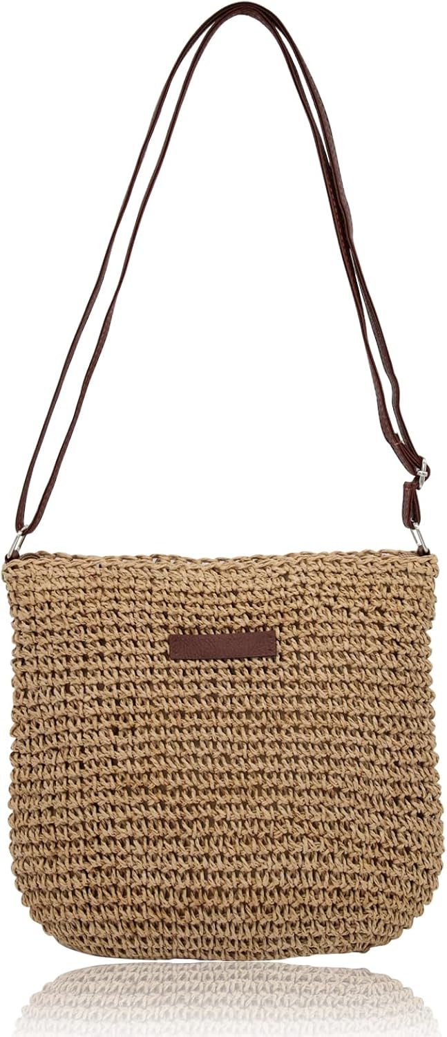 Small handmade straw bag for women, perfect for summer travel.