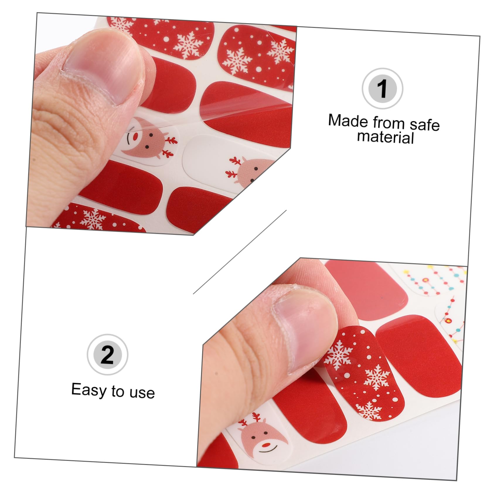 FRCOLOR 3 Set Adesivi Natalizi Per Nail Art Adesivi Unghie Natale Per Unghie Natalizie Adesivo Per ie Decalcomania Decalcomanie Per ie ie Etichetta 8 Fogli * 3