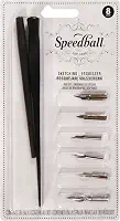 Speedball Kit para Caligrafia Speedball Sketching 2964, Preto Marrom e Metálico