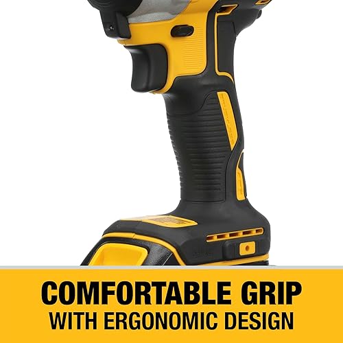 Miniatura 4 de DEWALT Destornillador de impacto máximo de 20 V, 14 de pulgada, batería y cargador incluidos (DCF787D1)