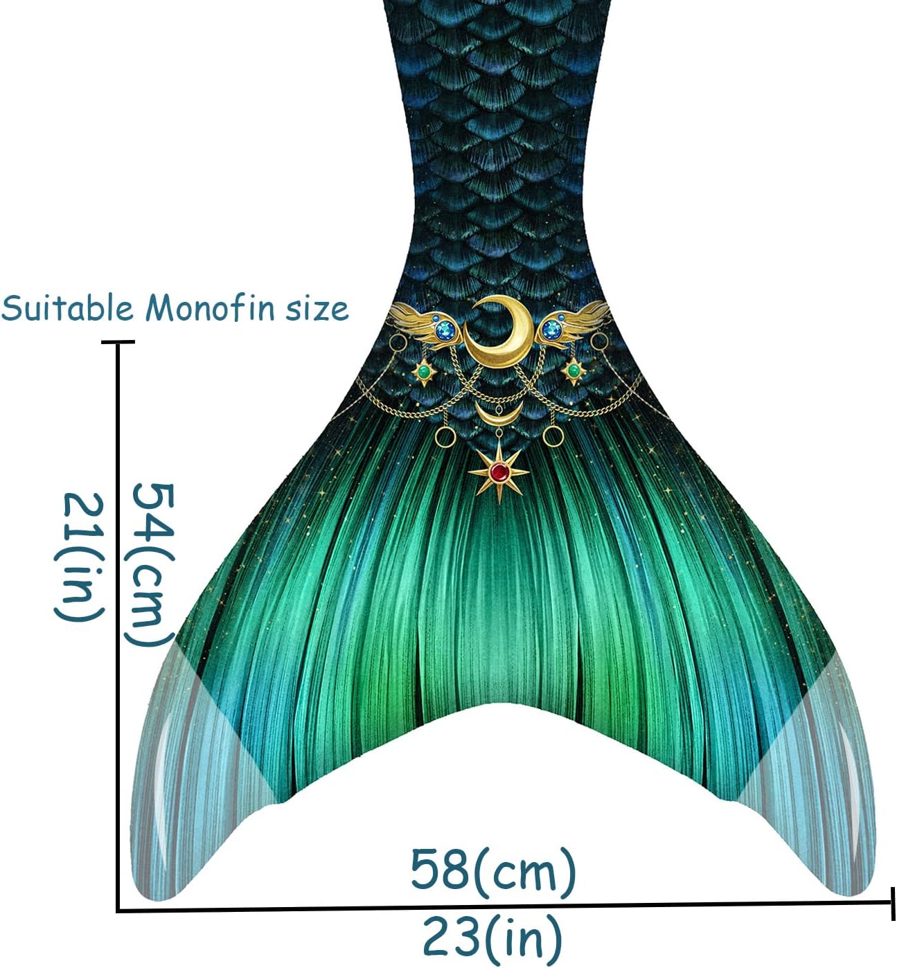 Mermaid Tails for Swimming for Women, Teens and Adults Fabric Tail Skin ONLY