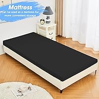 Vista 9 de CYMULA Almohadilla de Colchón de Espuma Viscoelástica para Acampar, Almohadilla para Dormir de 3 Pulgadas para Acampar, Base Antideslizante Inferior