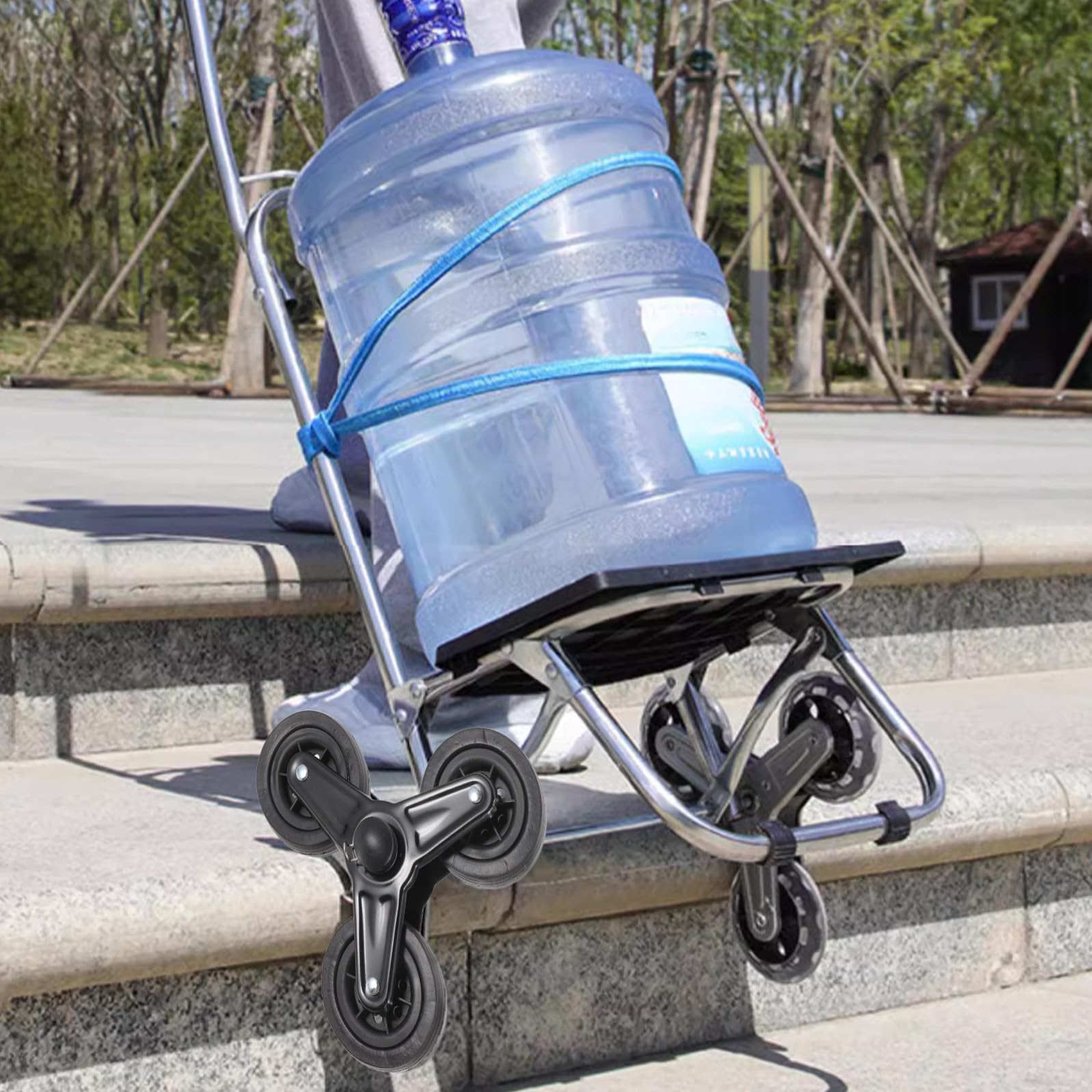 Ruote Triangolari per Carrello, Coppia, Ferro e Plastico Nero | Carrelli della Spesa e Ortaggi, Montaggio Asse, Formato Compatto per Ricambio
