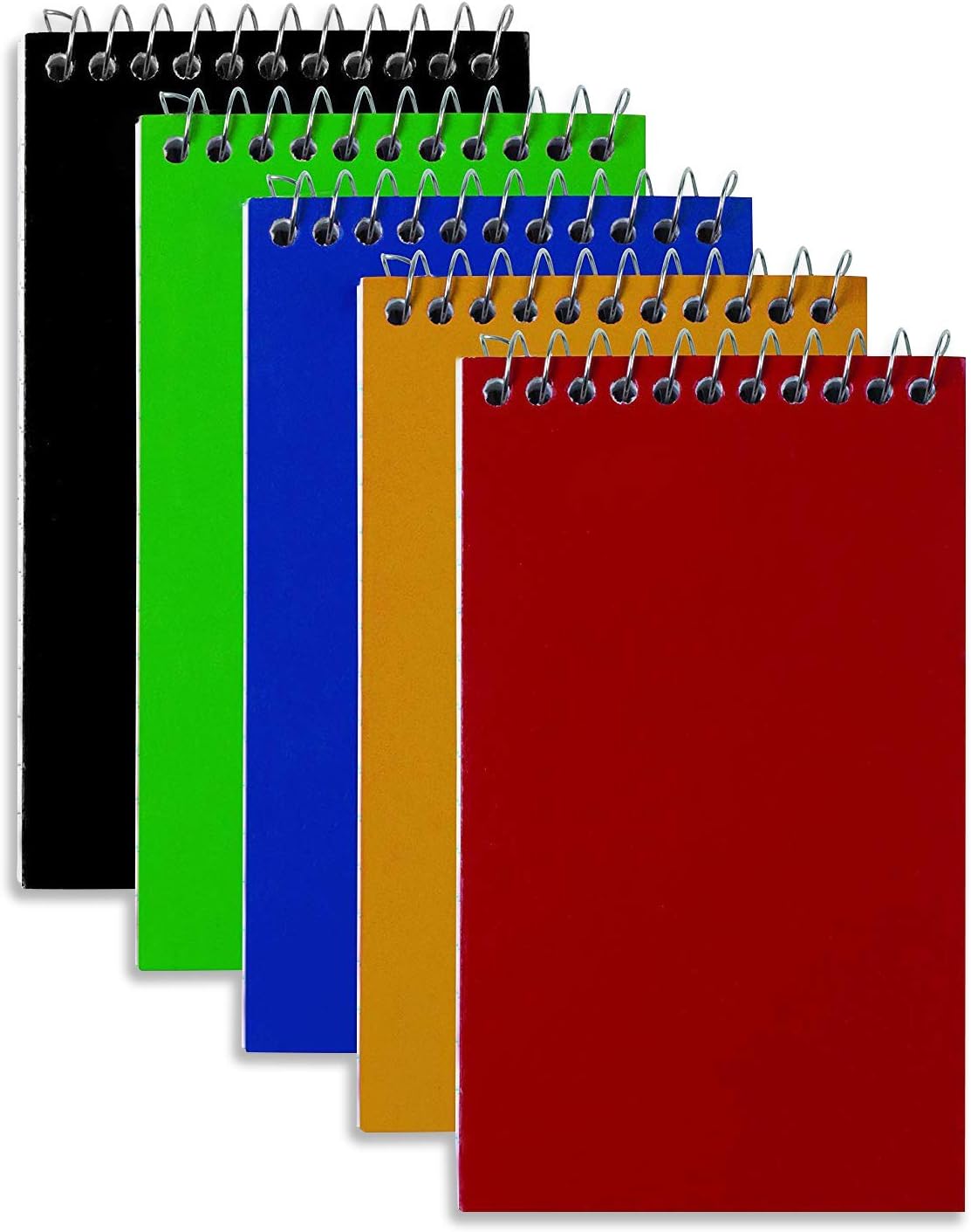 Wirebound Spiral Memo Books, TopOpening, College Ruled, 3" x 5", 75