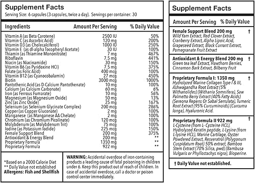Miniatura 6 de ULULIFE Último multivitamínico y uñas para la piel del cabello solución impulsada por Ashwagandha y Resveratrol para el crecimiento del cabello,