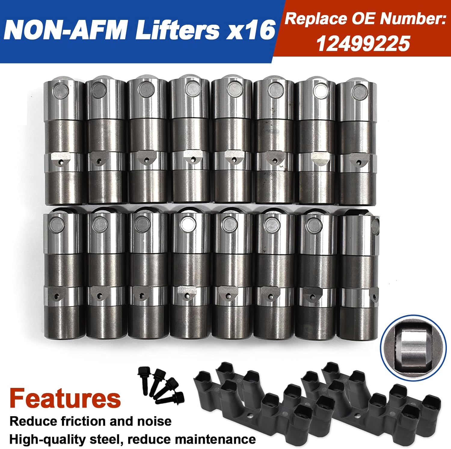 12629512 6.2L NON AFM DOD Camshaft Kit Fit For 2014-2018 Chevy Silverado 1500, GMC Sierra 1500/Yukon, Cadillac Escalade 6.2L Gen-5 L86, With Head Gasket Set, Fuel Injector Line, Replace HGS3244