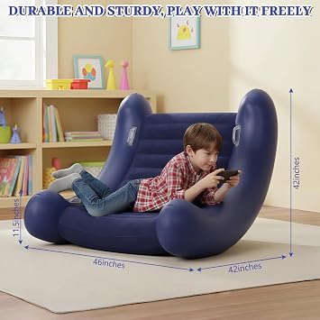 Inflatable Sensory Rocker Chair for Kids – Calming Sensory Seat with Pump for Autism, ADHD, SPD – Indoor Therapy Rocking Chair for Deep Pressure & Relaxation