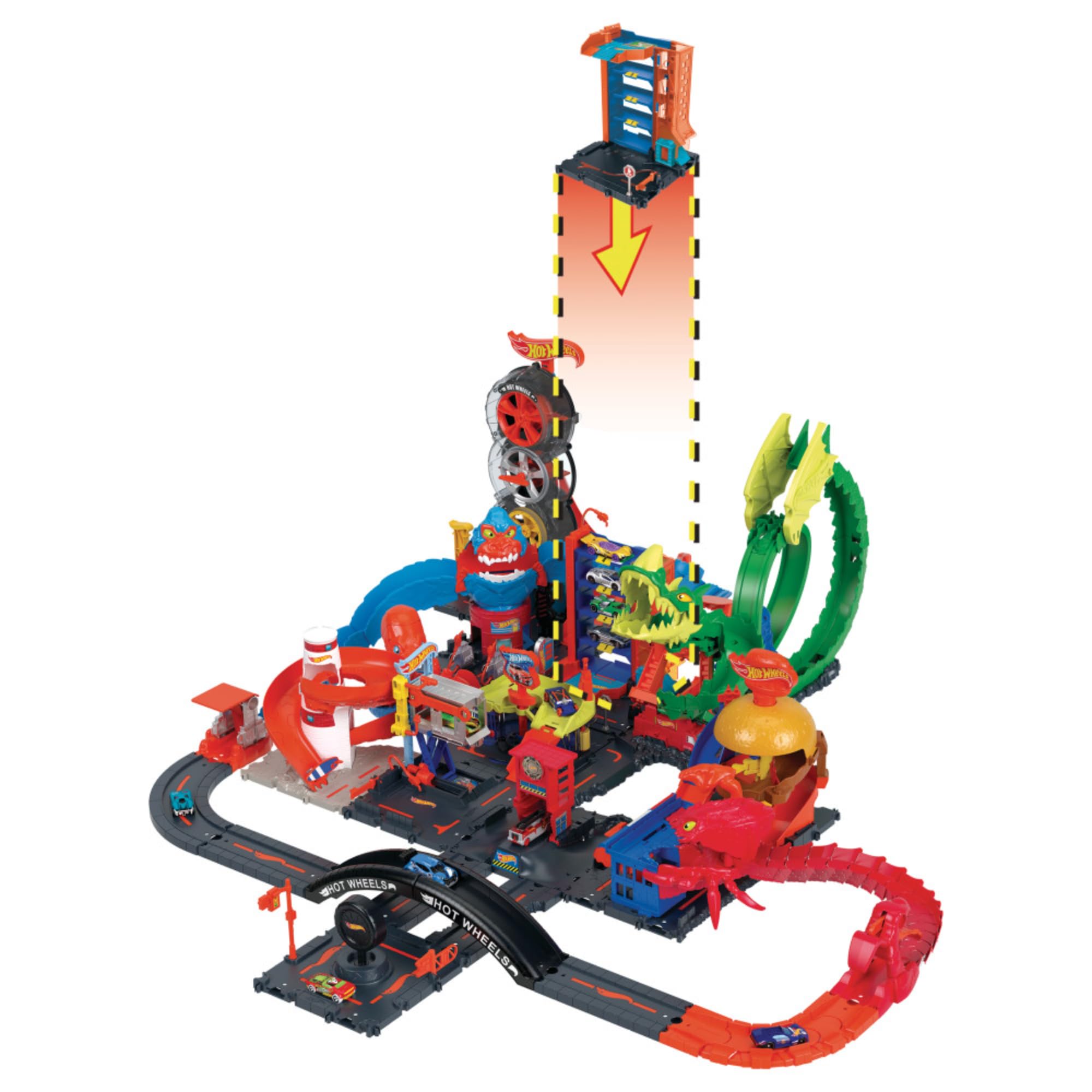 Mattel Hot Wheels City Centre Ville Assortiment de Pistes pour Voitures de Jouet HDR24