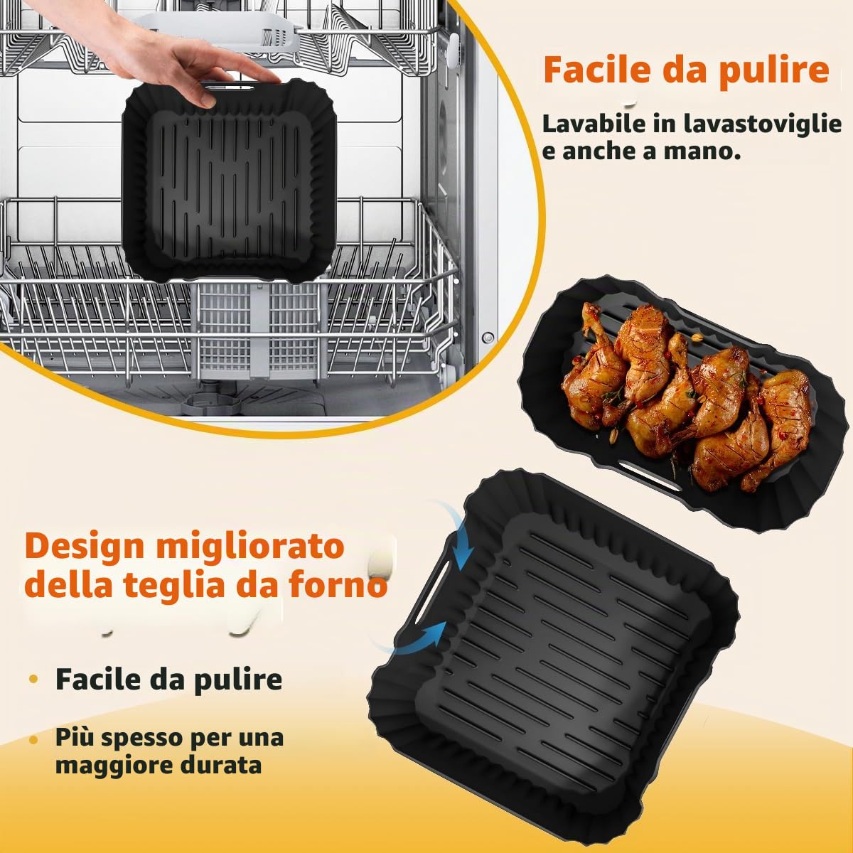 24 Pezzi Accessori Friggitrice ad Aria per Philips Dual Basket NA350/00 Air Fryer,Accessori Piatti per Philips Airfryer NA350 Friggitrice ad aria doppia 3L-6L senza BPA, lavabile in lavastoviglie