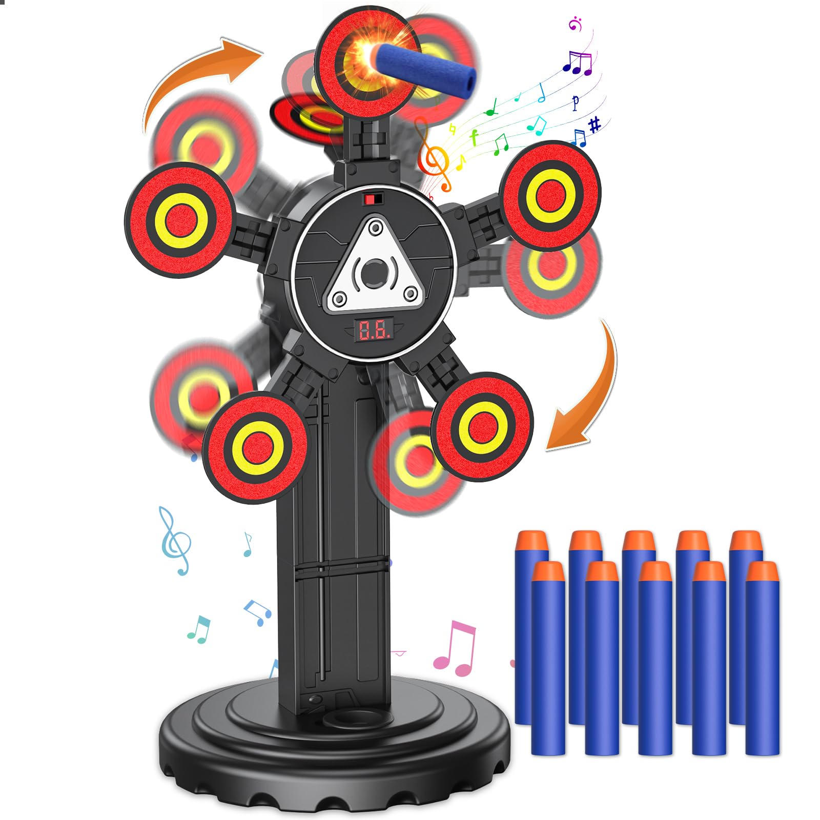 MagNexus Diana para pistola Nerf, diana nerf, a partir de 6, 7, 8, 9, 10, 11, 12 años, regalos de cumpleaños para niños, juguetes digitales con reinicio automático