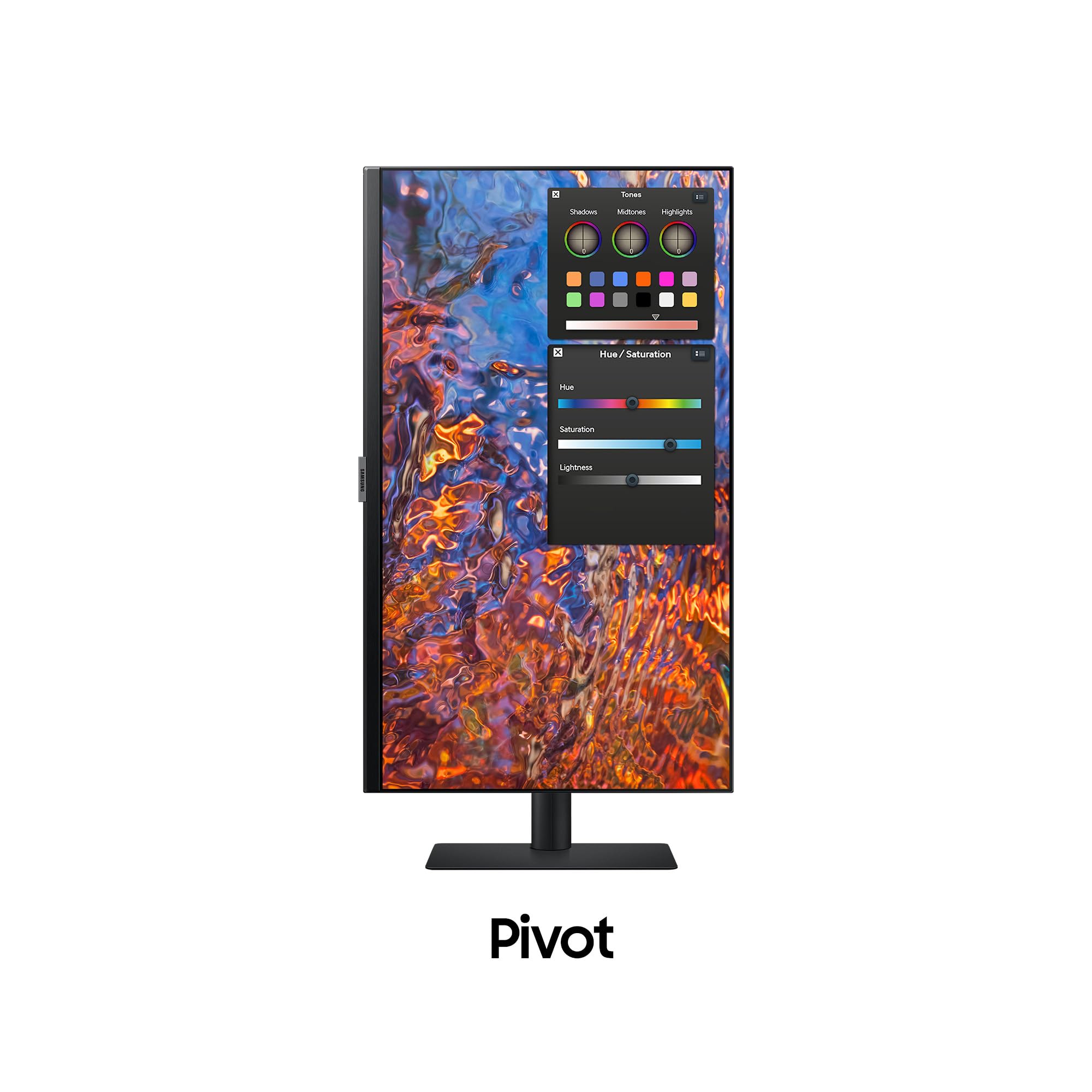 Samsung ViewFinity S8UP Business-Monitor 27 Zoll, IPS-Panel, 4K UHD-Auflösung, 98% DCI-P3-Farbraumabdeckung für Grafikdesign, Bildwiederholrate 60 Hz, 5 ms, USB-C mit 90 W Laden, Pivot