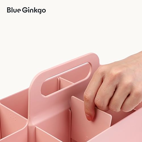 Vista 7 de BLUE GINKGO - Organizador apilable para baño, oficina, manualidades o suministros escolares, transportador portátil hecho en Corea