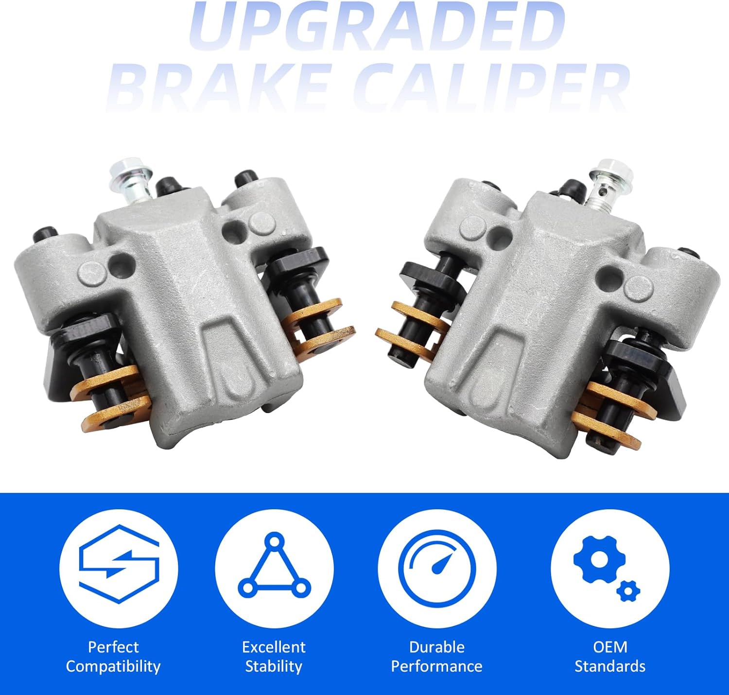 M MATI Rear Left Right Brake Calipers W/Pads for Arctic Cat Side by Side Wildcat Trail 700 Wildcat 1000 X 1000 1436-423 1436-422