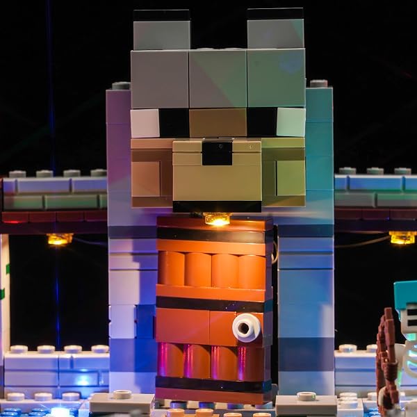 BrickBling Kit de Lumières LED pour Lego Minecraft The Wolf Stronghold 21261, Kit d'éclairage LED pour Minecraft Lego 21261, Forteresse de Loup, Jouet Créatif - 5