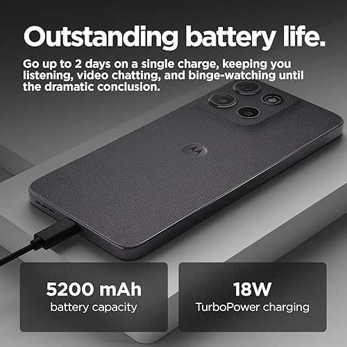 Miniatura 5 de Motorola Moto G15 4G LTE (XT2521-2) 4+128GB Dual Sim GSM desbloqueado Modelo internacional para T-Mobile, Metro PCS, menta, Ultra y telo - (gris)