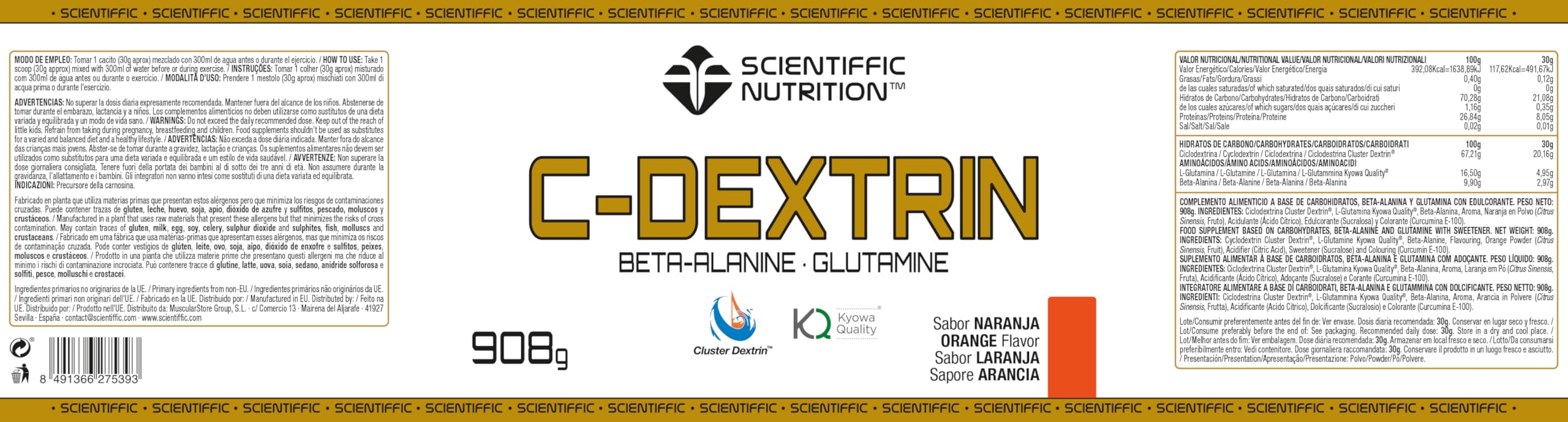 C-Dextrin 908g Naranja