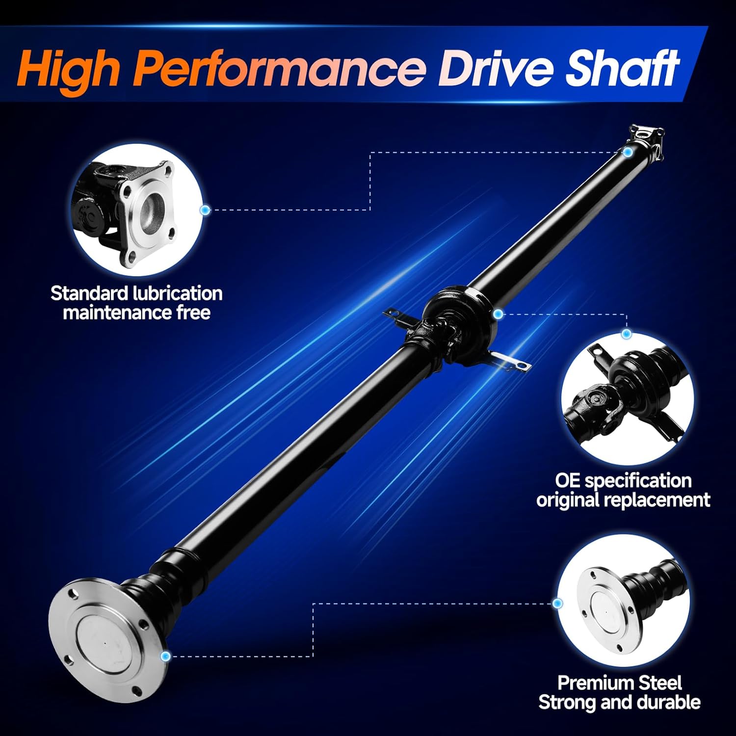 Rear Drive Shaft Prop Shaft Driveshaft Assembly Fit for Ford Fusion 2006-2012, Fit for Lincoln MKZ 2007-2012, Fit for Mercury Milan 2007-2011, OE AE5Z-4R602-A, OE 936-811