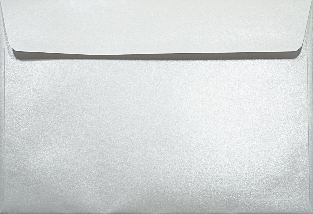 Netuno 100 grandes enveloppes nacrées blanches C5 229x162 mm chic