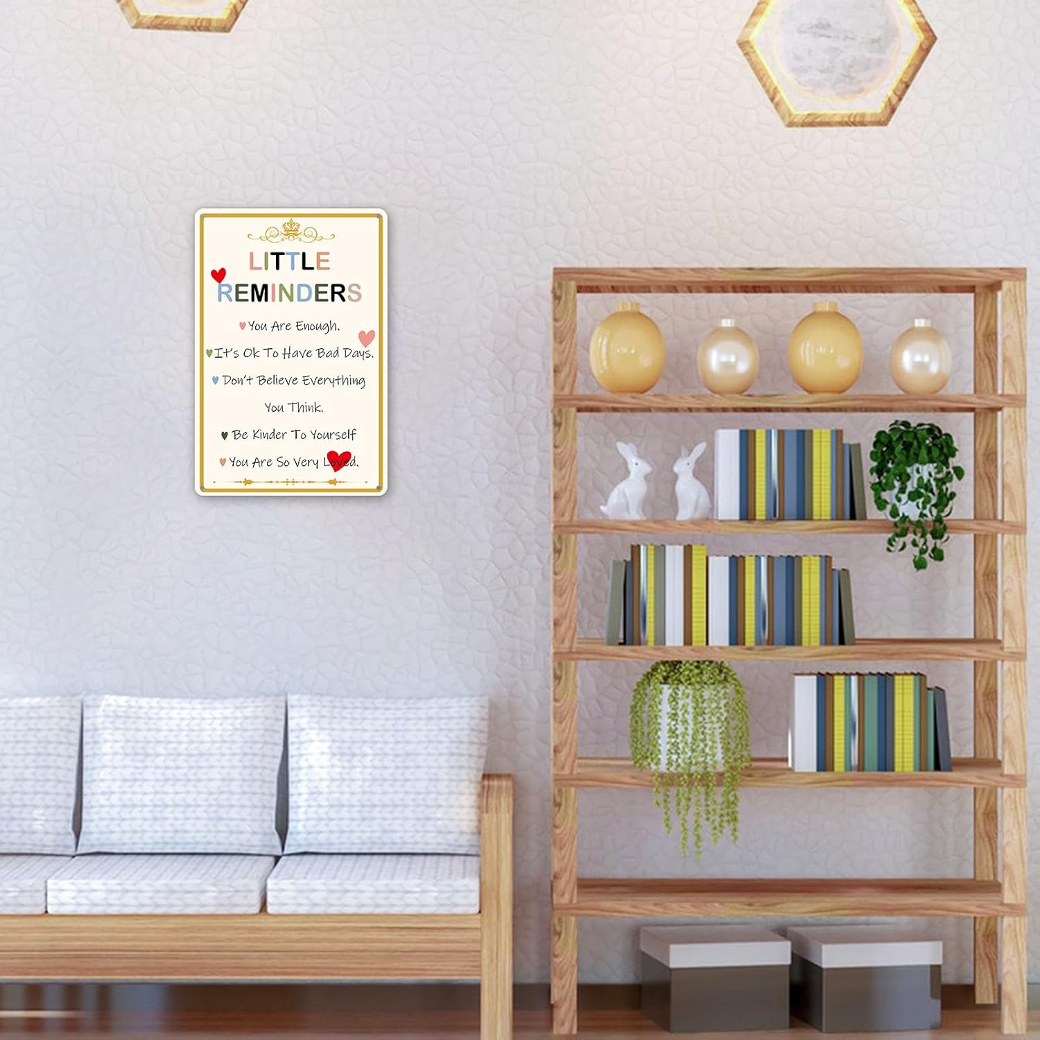 Inspirational Gift Aluminum sign - Mental Health Gift for College Girls, Self Love Gift, Little Reminders Office Decor Sign, Back to School Gifts for College Students, Promotion Gift (089) - Image 6