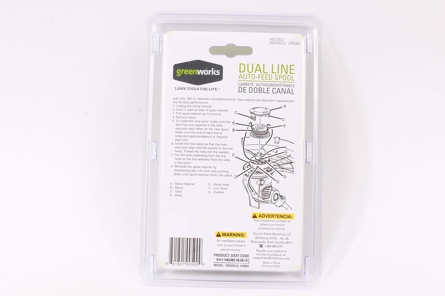 Greenworks 0.065" Dual Line Replacement String Trimmer Line Spool